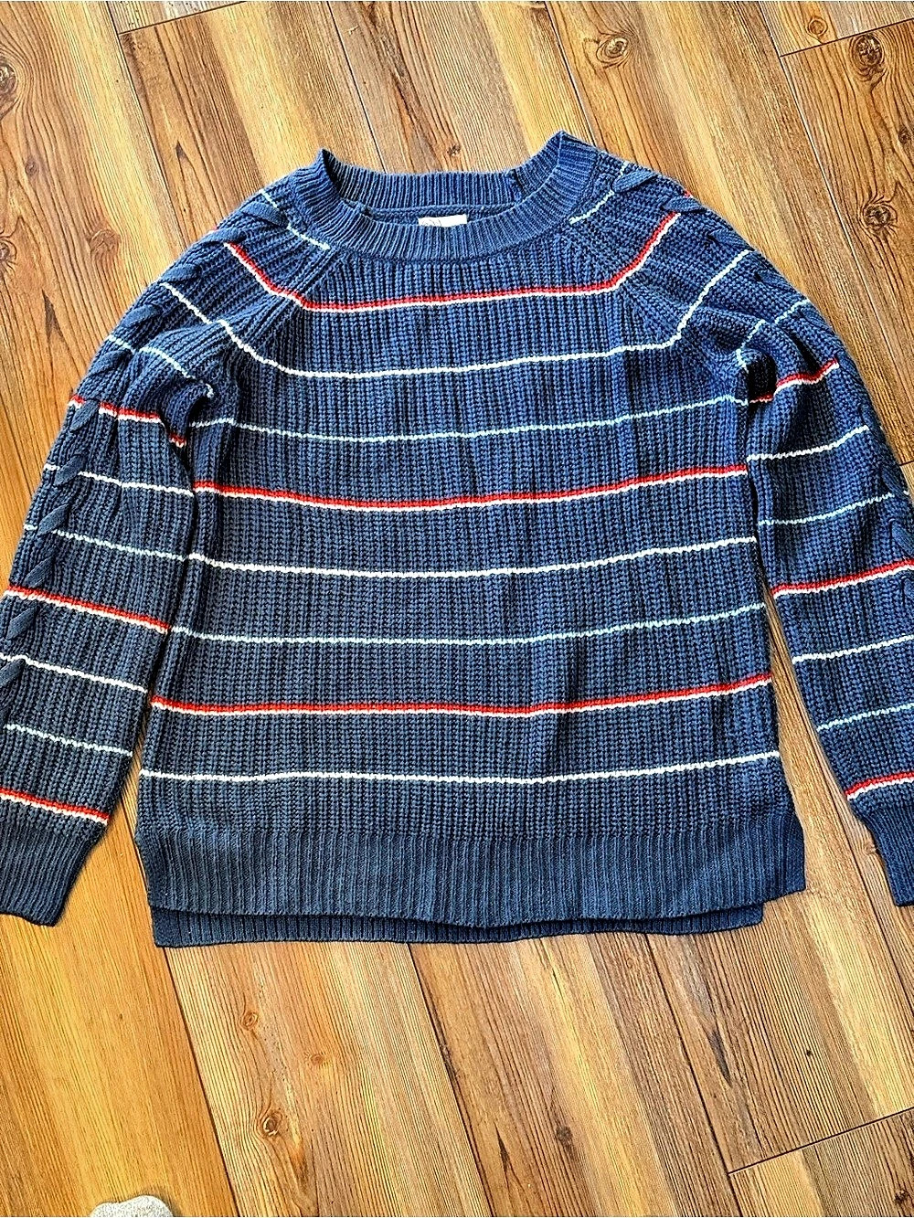SO Striped Sweater Size Large Like New